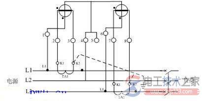 电流互感器与电表的几种接线图