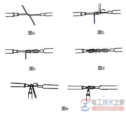 单股芯线与针孔接线桩的连接方式