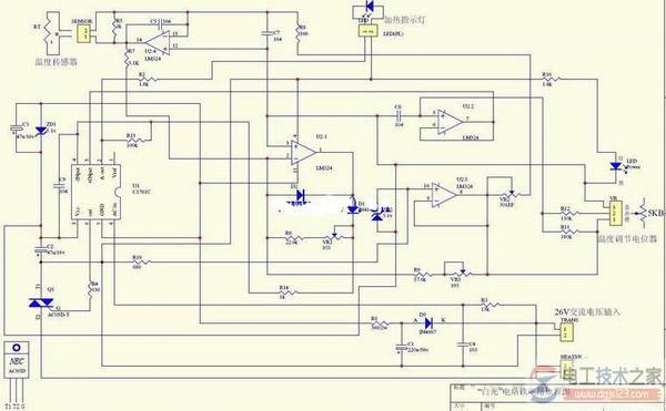 可调恒温936烙铁电路图及引脚功能详解