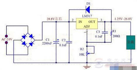 LM317可调电压的输出原理详解