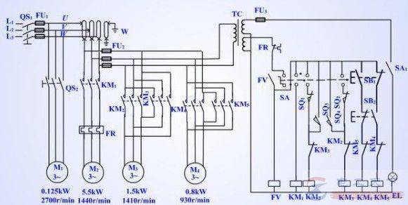 一例钻床电气电路的工作原理分析