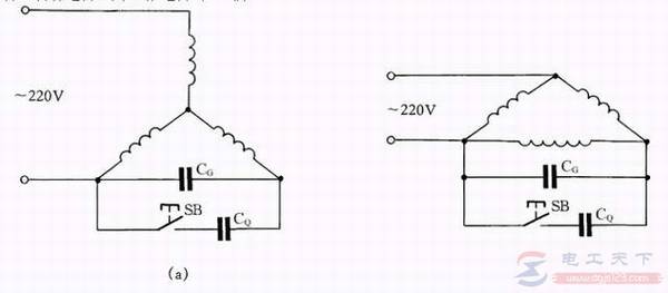 将三相异步电动机改为单相运行线路的方法