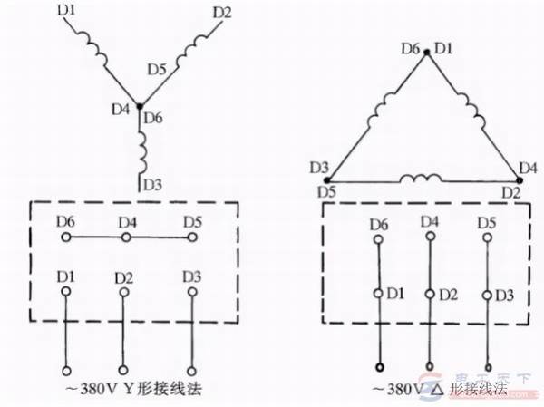 一例简单的电机接线图