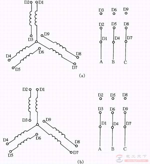 一例双速电动机2Y/2Y的接线方法