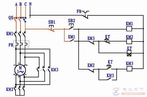 һ�Ŀ����綯�������ǽ�ѹ�����ĵ�·ͼ