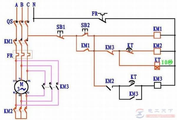 һ�Ŀ����綯�������ǽ�ѹ�����ĵ�·ͼ