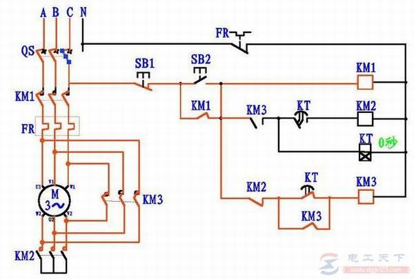 һ�Ŀ����綯�������ǽ�ѹ�����ĵ�·ͼ