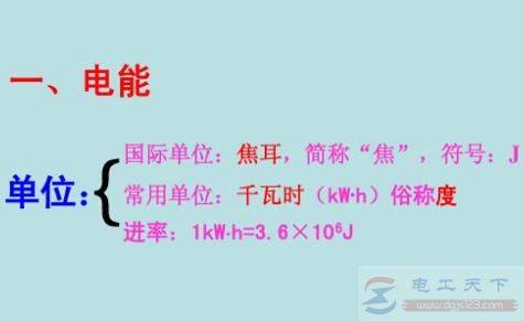 电能单位怎么换算?