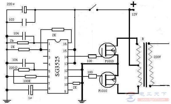 直流12V怎么转变为交流220V?