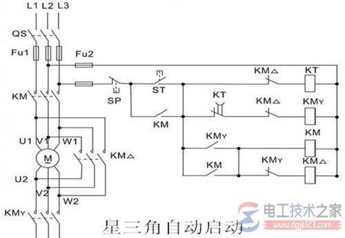电机星三角降压启动原理图及注意事项