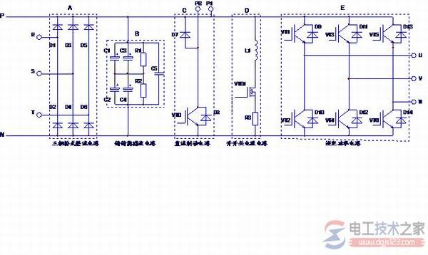 变频器直流母线电路示意图