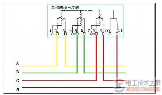 三相四线电度表如何接线?电流互感器与三相四线电表接线图