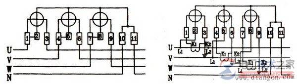 3相4线电表怎么接线,3相4线电表接线图