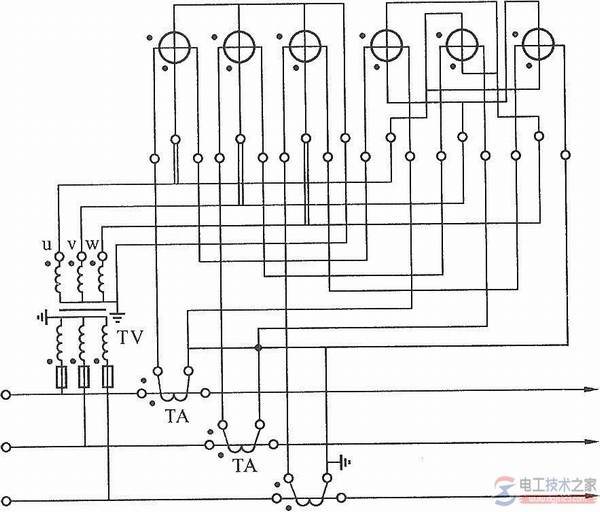 三相电表经互感器的接线方式大全