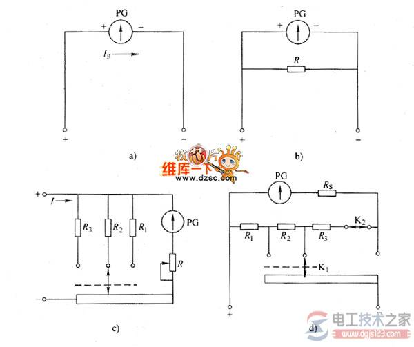 万用表直流电流与直流电压测量电路原理图解