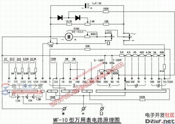指针万用表电路图大全