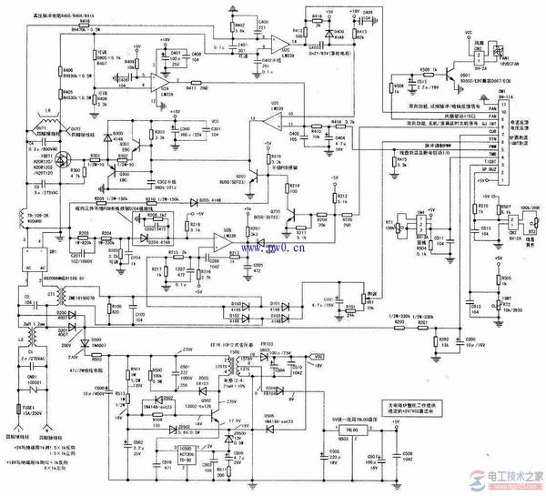 一例九阳豆浆机(JYD-P11SP型)的电路图