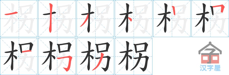 ���ʡ��ı�˳�ֲ���ʾ��һ��һ��д�֣�